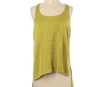 Chartreuse color silky tank sleeveless size medium